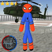 Amazing Spider Stickman Rope Hero Gangstar Crime Mod APK 1.2 [Dinero Ilimitado Hackeado]