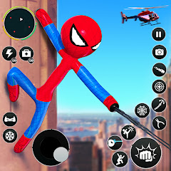 Flying Stickman Rope Hero Game Mod APK 3.1[Mod money]