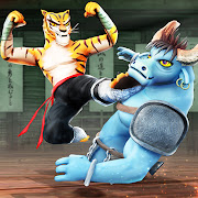 Kung Fu Animal Fighting Games: Wild Karate Fighter Мод APK 1.7.8 [Убрать рекламу,Mod speed]