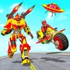 Real Flying Robot Bike : Robot Shooting Games Mod APK 1.1[Unlimited money,Free purchase,Plus,Invincible]