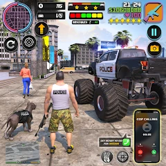 US Police Monster Truck Chase Mod APK 1.2[Unlimited money]