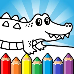 Easy coloring book for kids