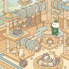 Idle Cat Hotel - Cozy Games icon