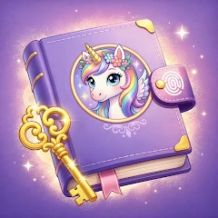 Unicorn Diary (lock - PIN) icon
