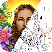Bible Coloring - Paint by Number, Free Bible Games icon